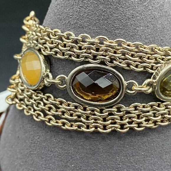 Banana Republic Chain Link Toggle Bracelet with Earthy Tones - NWT - Picture 8 of 13